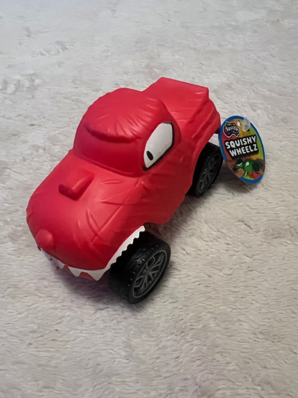 Red Dino Squish Toy Car